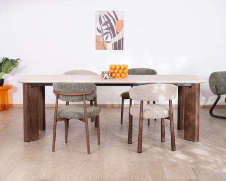 Table de repas rectangulaire 240 cm design épuré "Arpège"