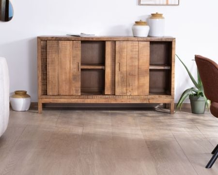 Buffet 4 portes coulissantes en manguier massif "Aruna" style ethnique chic
