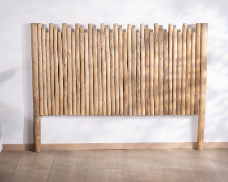 Originale tête de lit 180 cm en branches de teck naturelles "Sumatra"