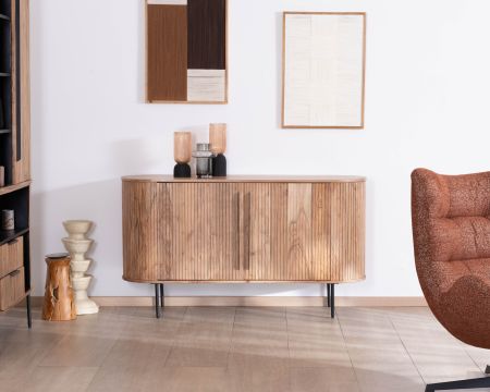 Petit buffet 145 cm en acacia esprit rétro "Bopee"