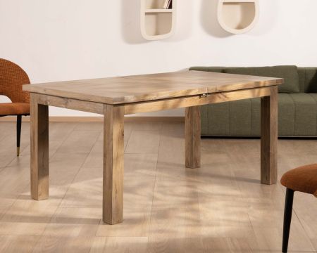 Table de repas rectangulaire extensible en manguier 160-200cm "Baz"