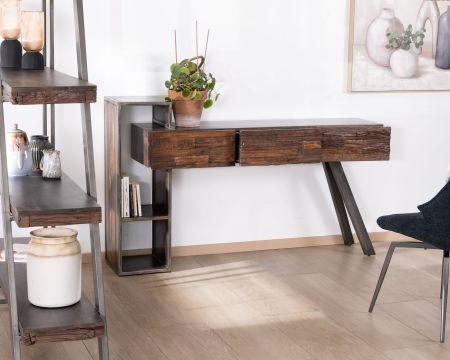 Console design et originale en bois et métal "Crescendo"
