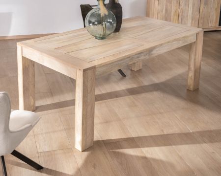 Table de repas extensible 200 à 290 cm en manguier "Jappy"