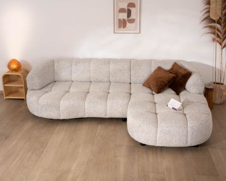 Canapé avec extension électrique et méridienne "Syltan" sens et coloris au choix