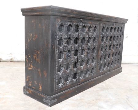 Grand buffet indien traditionnel en bois "Batti" pièce unique