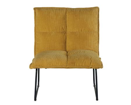 Duo de fauteuils style vintage "Calgari" jaune ultra confort