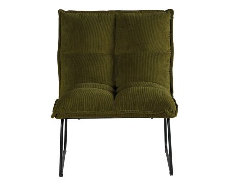 Lot de 2 fauteuils ultra confort style scandinave "Calgari" vert kaki
