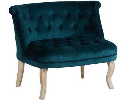 Fauteuil "Denver" XL bleu pétrole