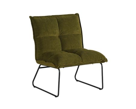 Lot de 2 fauteuils ultra confort style scandinave "Calgari" vert kaki