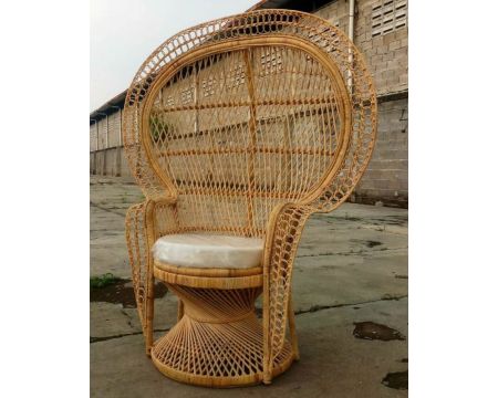 Grand fauteuil en rotin tressé style Pomare collection "Taipa Beach"