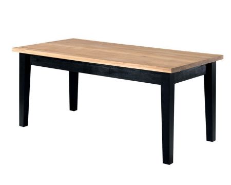 Table de repas chêne naturel et pin teinté noir « Ashland » 180 cm