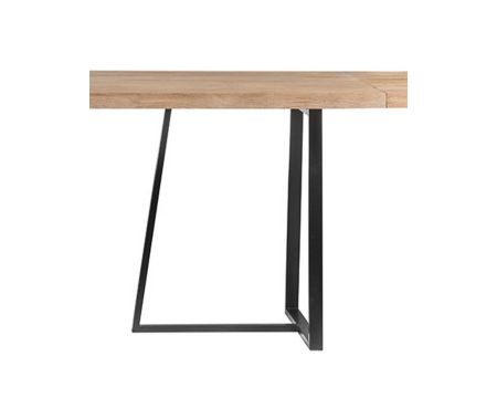 Table à diner à rallonges 200/300cm bois et métal "Square" style épuré