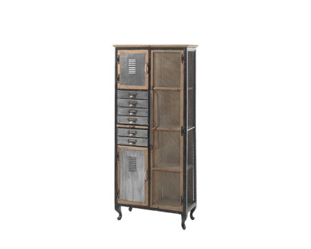 Armoire industrielle bois métal "Mélimélo Indus"