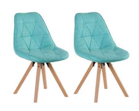 Lot de 2 chaises scandinaves turquoises "Chaise Casita-Yate"