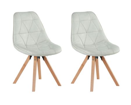 Lot de 2 chaises scandinaves blanc neige "Chaise Casita-Yate"