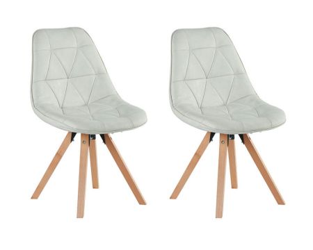 Lot de 2 chaises scandinaves blanc neige "Chaise Casita-Yate"