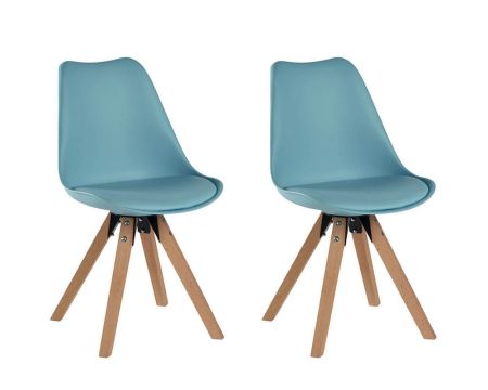 Lot de 2 chaises scandinaves bleues "Benny" de chez Casita