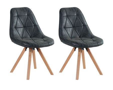 Lot de 2 chaises scandinaves noires "Chaise Casita-Yate"