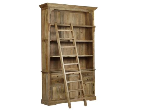 Bibliothèque en bois massif avec échelle style classique chic "Legacy"