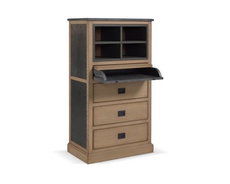 Meuble multifonctions en chêne avec bureau et tiroirs "San Francisco"