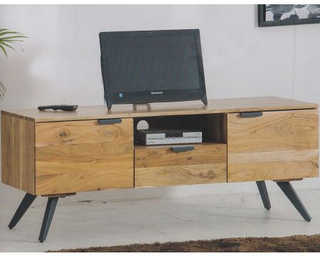 Meuble TV acacia massif 135 cm "Buenos"
