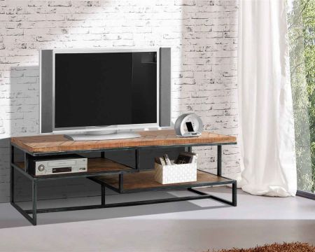 Meuble TV en bois et métal 150 cm "Bronx"