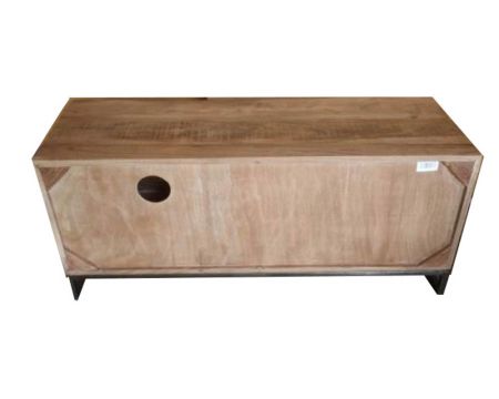 Petit Meuble TV 118 cm métal et bois "Urban Métal"