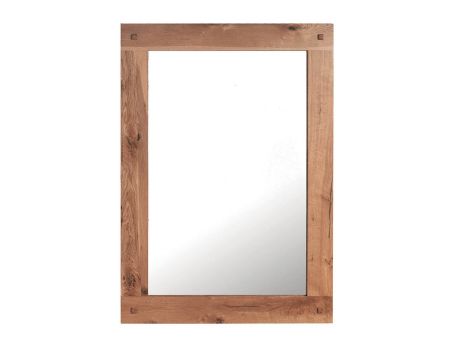 Miroir avec cadre en chêne massif 110 x 80 cm "Lodge Casita"