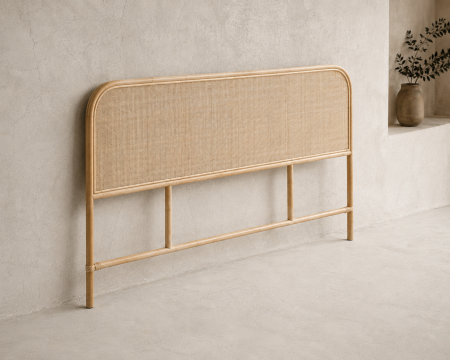 Tête de lit en rotin style naturel et épuré "Solira" 160 cm