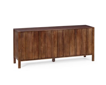 Enfilade esprit zen en manguier 180 cm « Sicora » teinte noyer