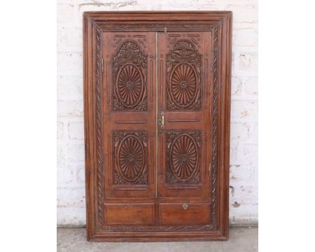 Ancienne porte indienne en bois massif "Vieille Porte" pièce unique