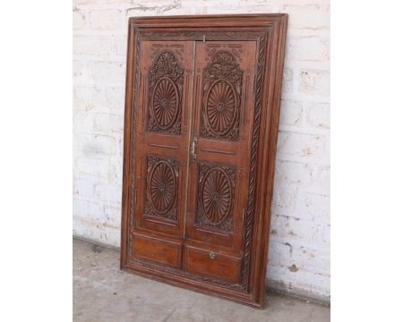 Ancienne porte indienne en bois massif "Vieille Porte" pièce unique