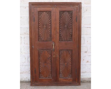 Porte traditionnelle indienne en bois modèle unique "Vieille Porte"