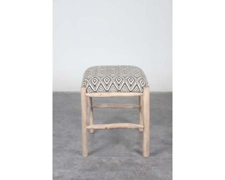 Pouf carré en tissu "Clothaire"