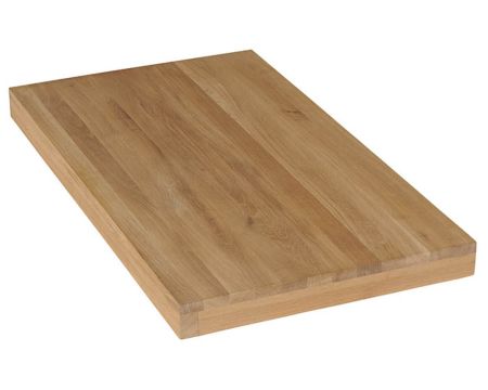 Allonge de table "Davos" en chêne massif naturel finition huilée 50 cm