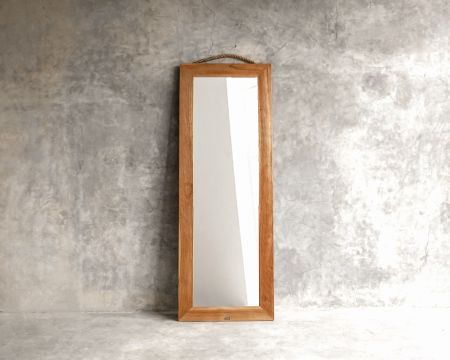 Grand miroir à poser 180 cm en teck "Solira" esprit naturel