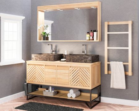 Meuble rangement salle de bain CALI - Meuble Rangement Pas Cher..