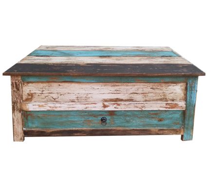 Table basse rectangulaire coffre style récup "Cookies"