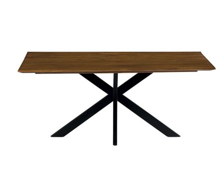 Table de repas avec pieds mikado et plateau en teck 180 cm "Copley"