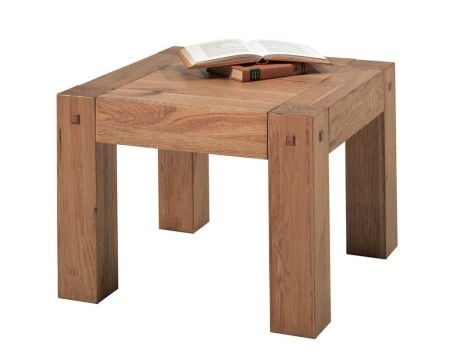 Table basse carrée en chêne massif huilé "Lodge Casita" 60x60cm