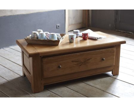 Table basse chêne massif "Amélie"