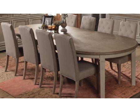 Table ronde extensible "Charme" en bois