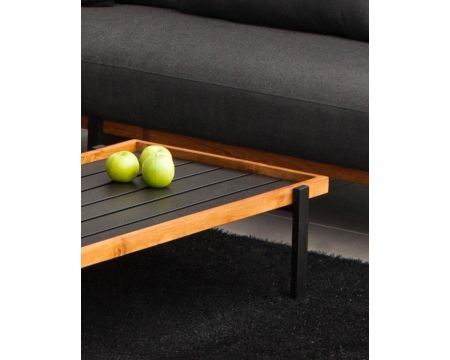 Table basse outdoor en teck et aluminium "Maluku Island"