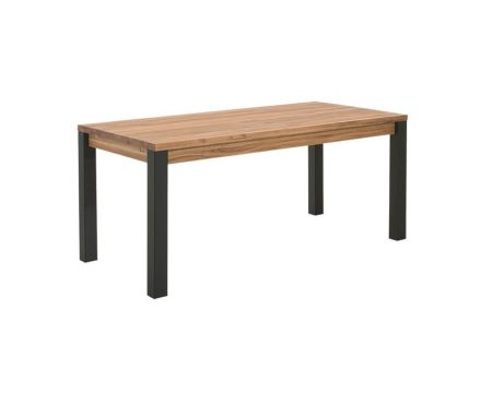 Table à manger moderne en chêne et métal extensible "Catane" 150 cm