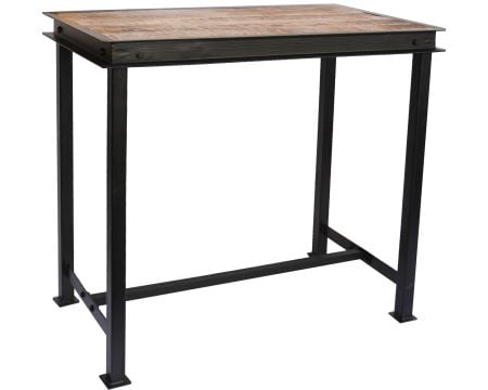 Table haute métal et bois 150x80cm  "IPN"