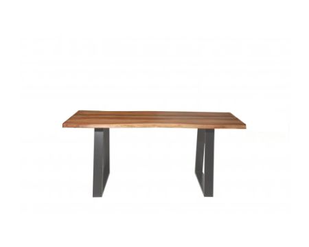 Table bois naturel et métal 8/10 personnes "Zen"