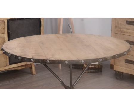 Table ronde industrielle pliable "Malmö"