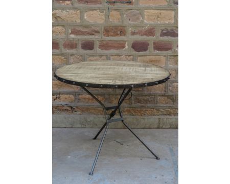 Table ronde industrielle pliable "Malmö"