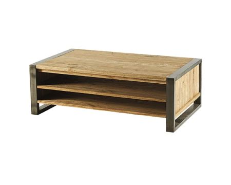 Table basse bois massif métal "Toronto"