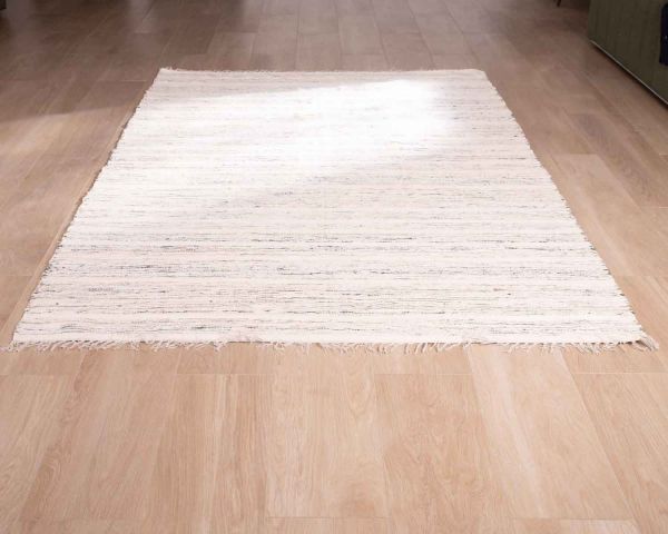 Grand tapis tissé main coton et jute Foreign - 9384